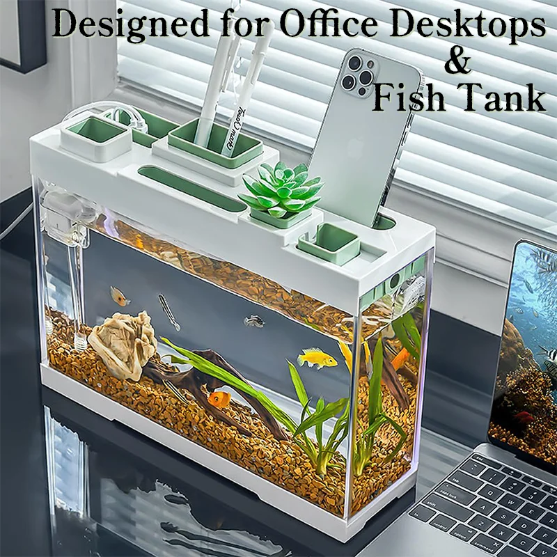 

Silent Acrylic Fish Tank Desktop Aquarium Office Desktop Fish Tank Small Integrated Aquarium Filter Circulation Fish Tank