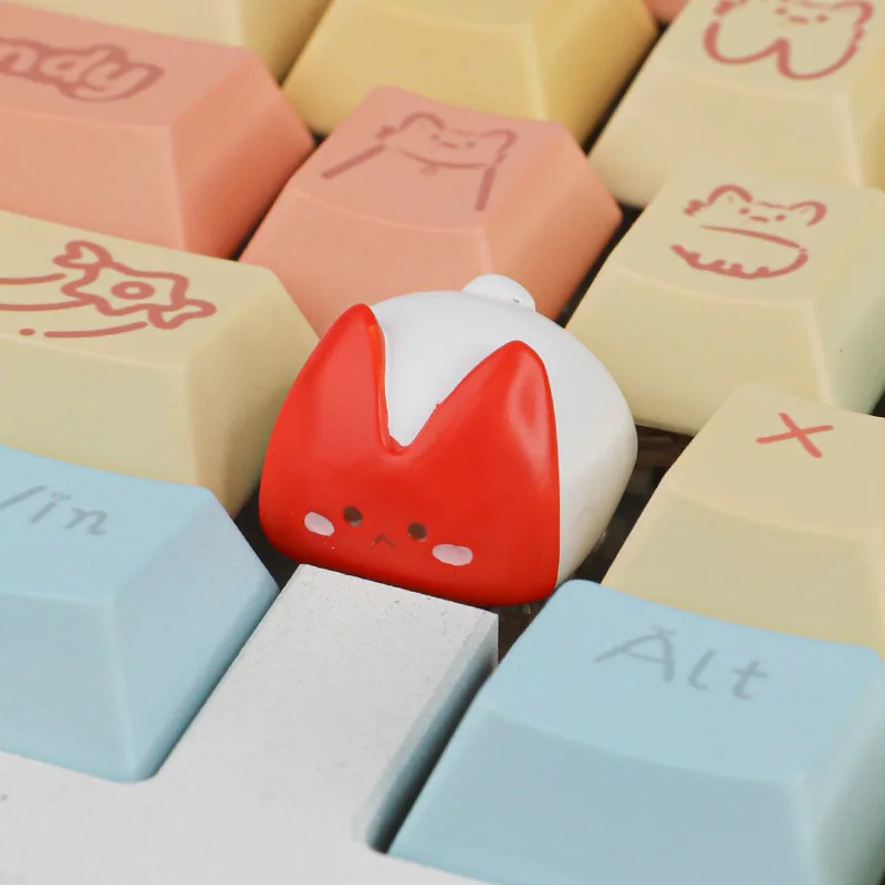 

Resin keycaps Bunny Personality Cross Axis Mechanical Keyboard Keycaps Single Cute Cap Customization