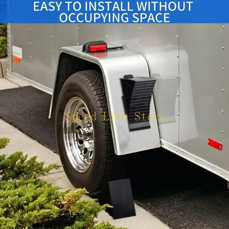 

547C Wheel Stopper Control Truck Trailer Wheel Tire Chock Stop Block Wheel Chock Car Skid Resist Base Tire Support Pad Black