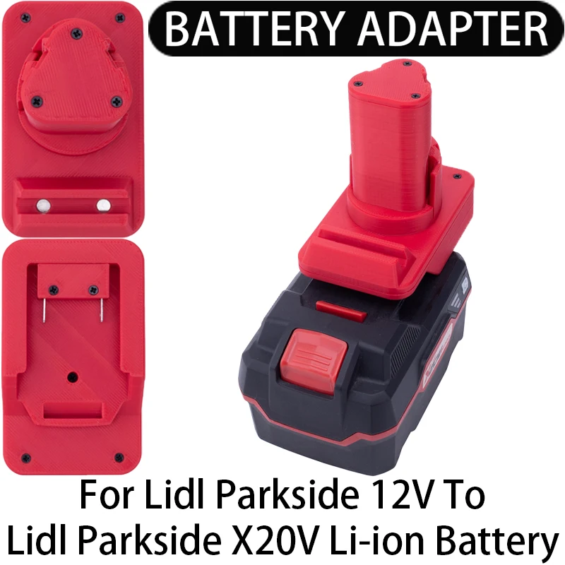 

Battery Adapter/Converter for Lidl Parkside 12V Li-ion tools to Lidl Parkside X20V Li-ion Battery Adapter power tool accessory