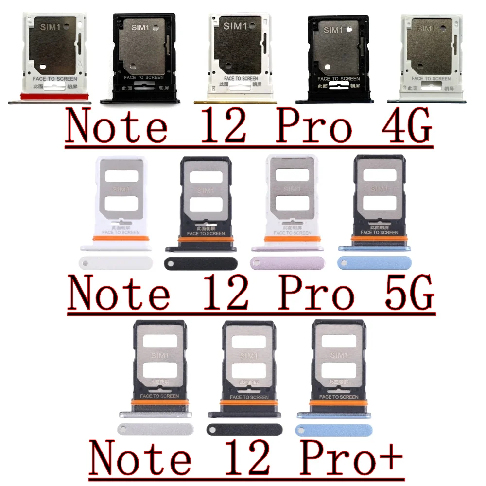 

Лоток для чтения SIM-карт для Xiaomi Redmi Note 12 Pro 4G 12Pro+ 5G Держатель для карт Micro SD Слот для SIM-карты Разъем адаптера Запчасти для ремонта