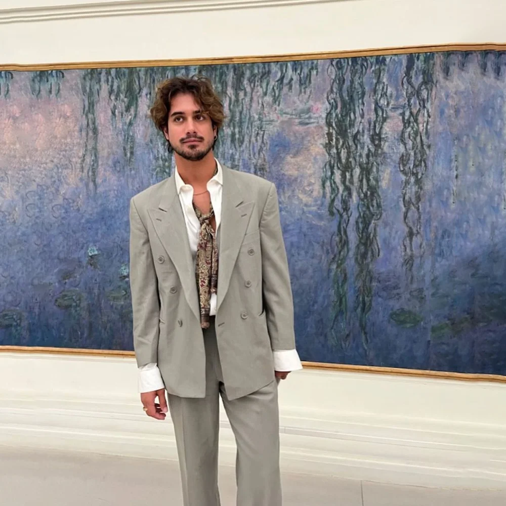 

Новый стиль, мужской костюм из двух предметов, куртка, брюки, смокинг для свадебной вечеринки, двубортный деловой повседневный деловой мужской костюм