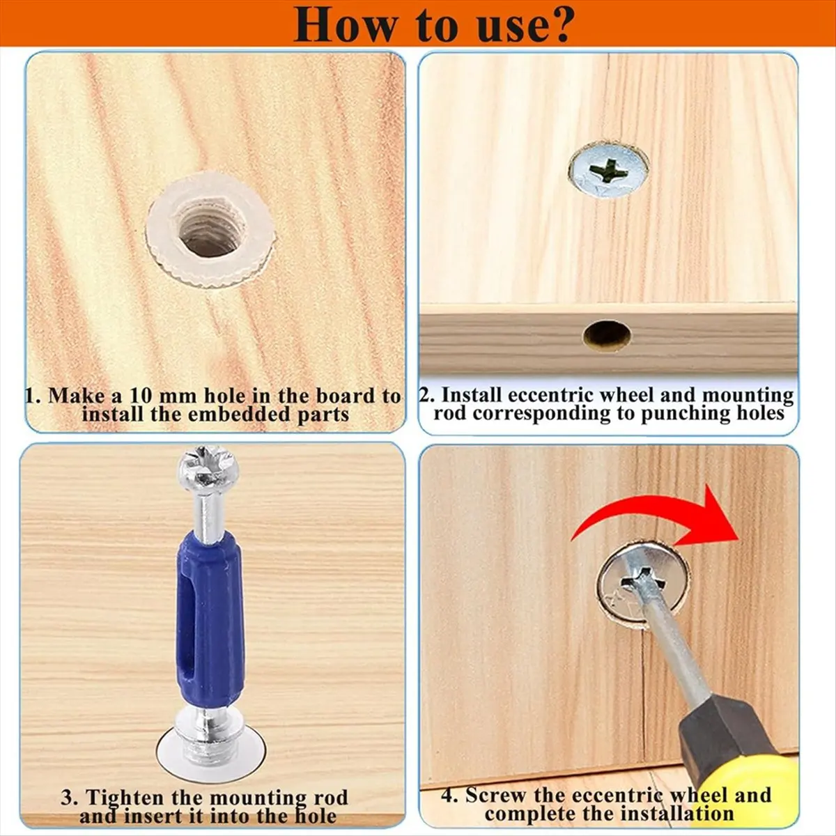 

НОВЫЕ 120 шт. кулачковые замки для мебели, мебельных крепежных и соединителей с гаайками разных размеров, болтами и деревянными дюбелями