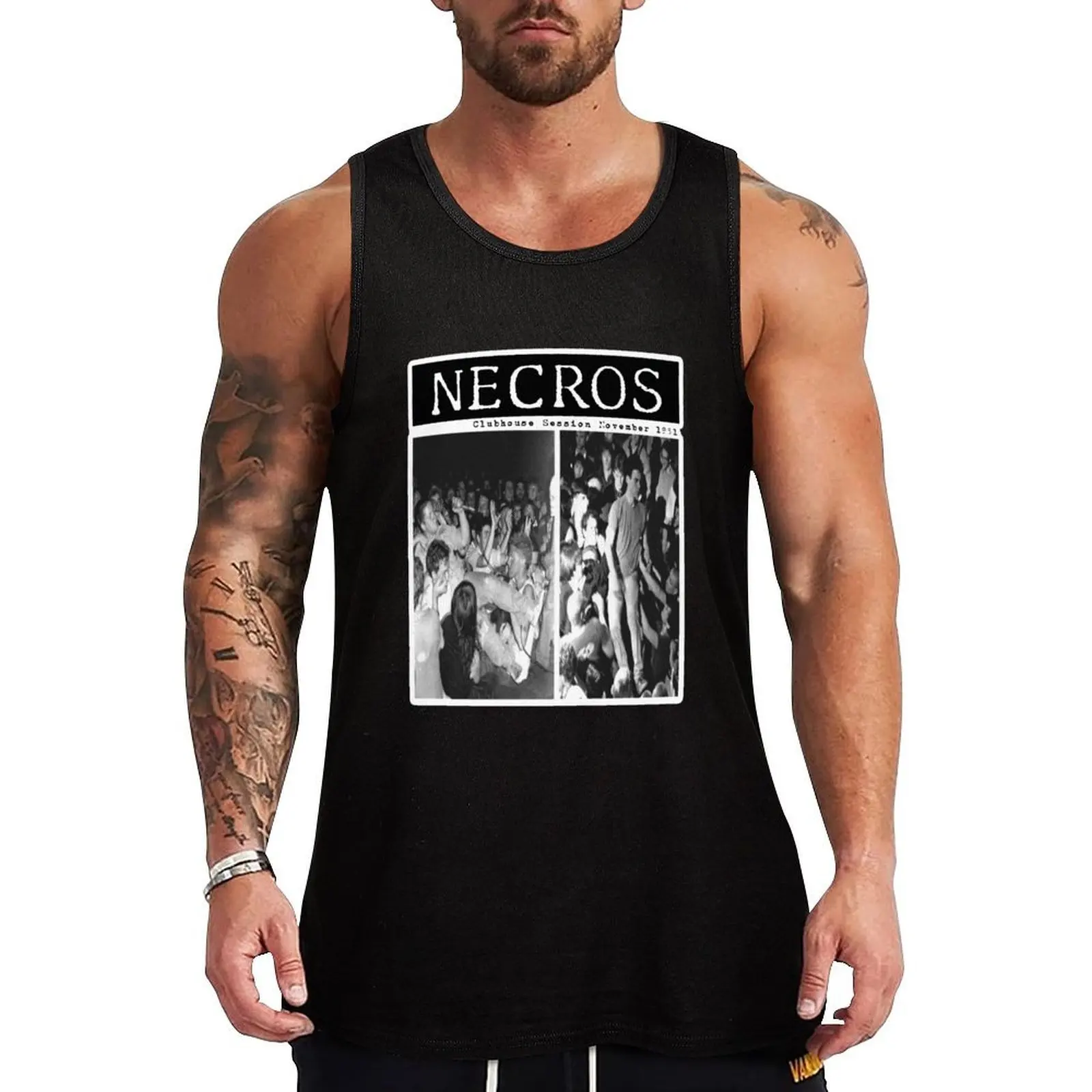 

Necros - Club House Session Tank Top Thin Cool Tank Top Summer Breathable Sleeveless Shirt