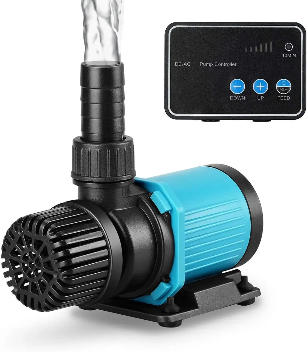 

20W 520GPH DC Aquarium Water Pump with Controller, Submersible/Inline for Fish Tanks, Fountains, Ponds