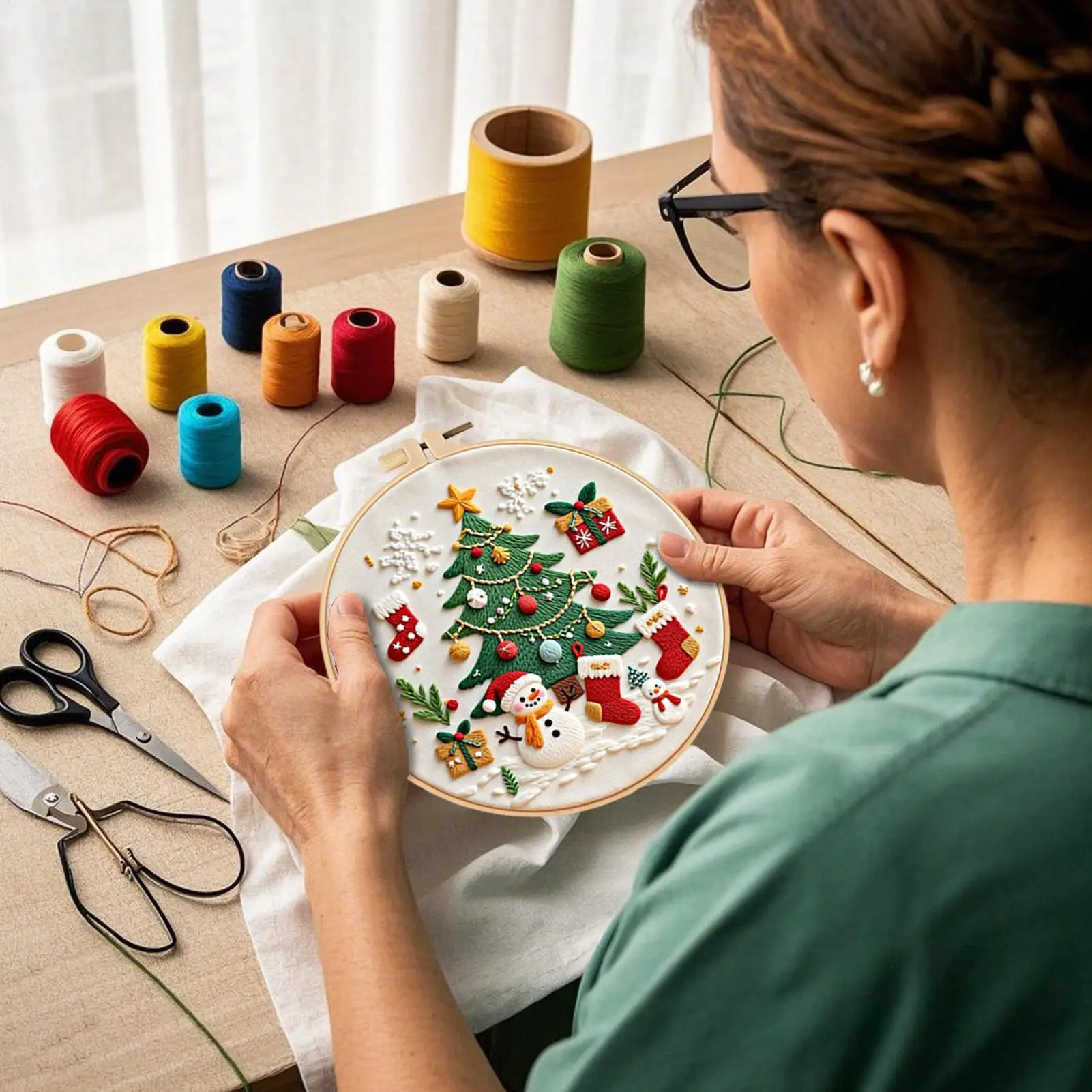 

Набор для вышивания Рождественский праздничный набор ручной работы из 3 предметов Рождественские наборы для вышивания крестом для женщин, взрослых, мам, подростков, подруг