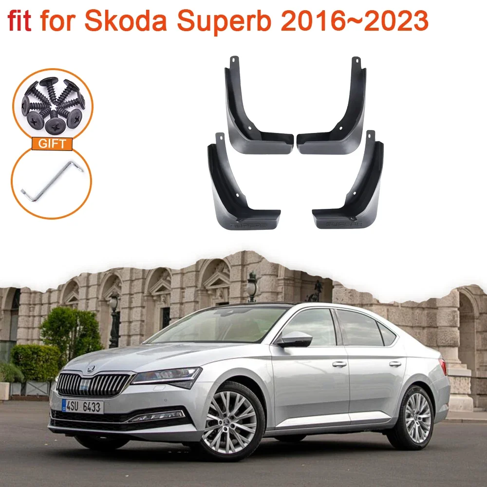 Mud Flaps for Skoda Superb 3 B8 MK3 3V IV 2016 2017 2018 2019 2020 2021 2022 2023 Accessories Mudguards Splash Fender Guard Rear