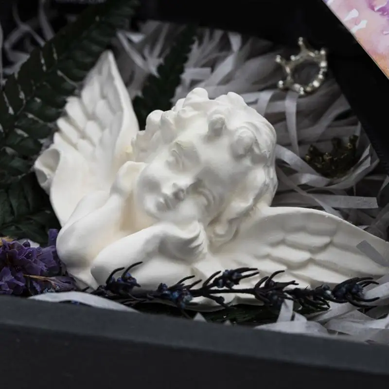 Candle Making Molds 3D Angel Silicone Fondant Molds Non-Stick Silicone Angel Mold For Scented Candles Resin Candles