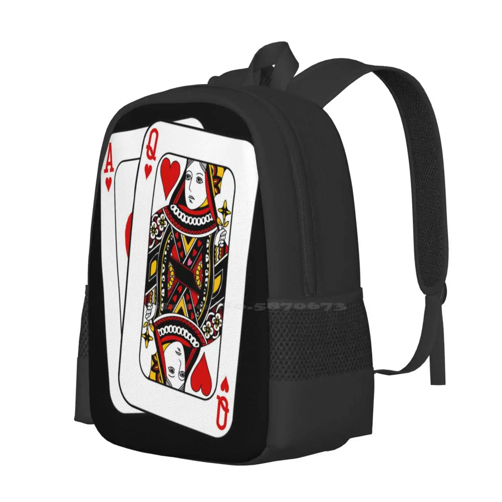 Queen Of Hearts School Bags For Teenage Girls Laptop Travel Bags