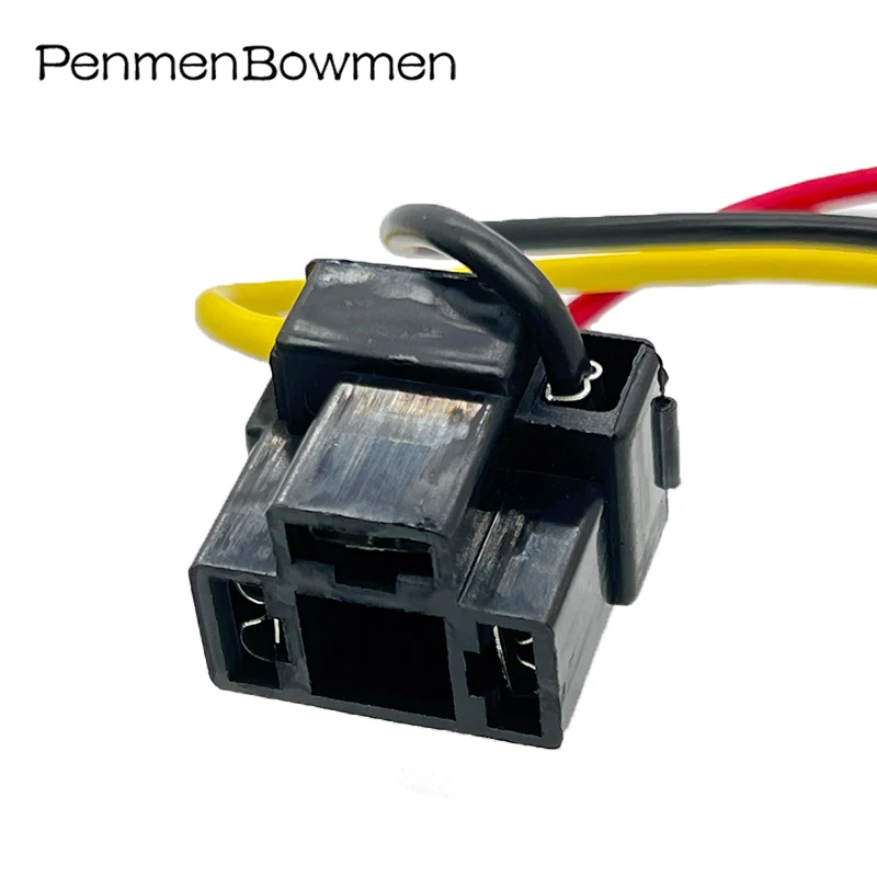 1 Set 3 Pin Car H4 Lamp Holder Modification Parts Motorcycle Headlight Power Electrical Cable Connector Female Wire Harness Plug