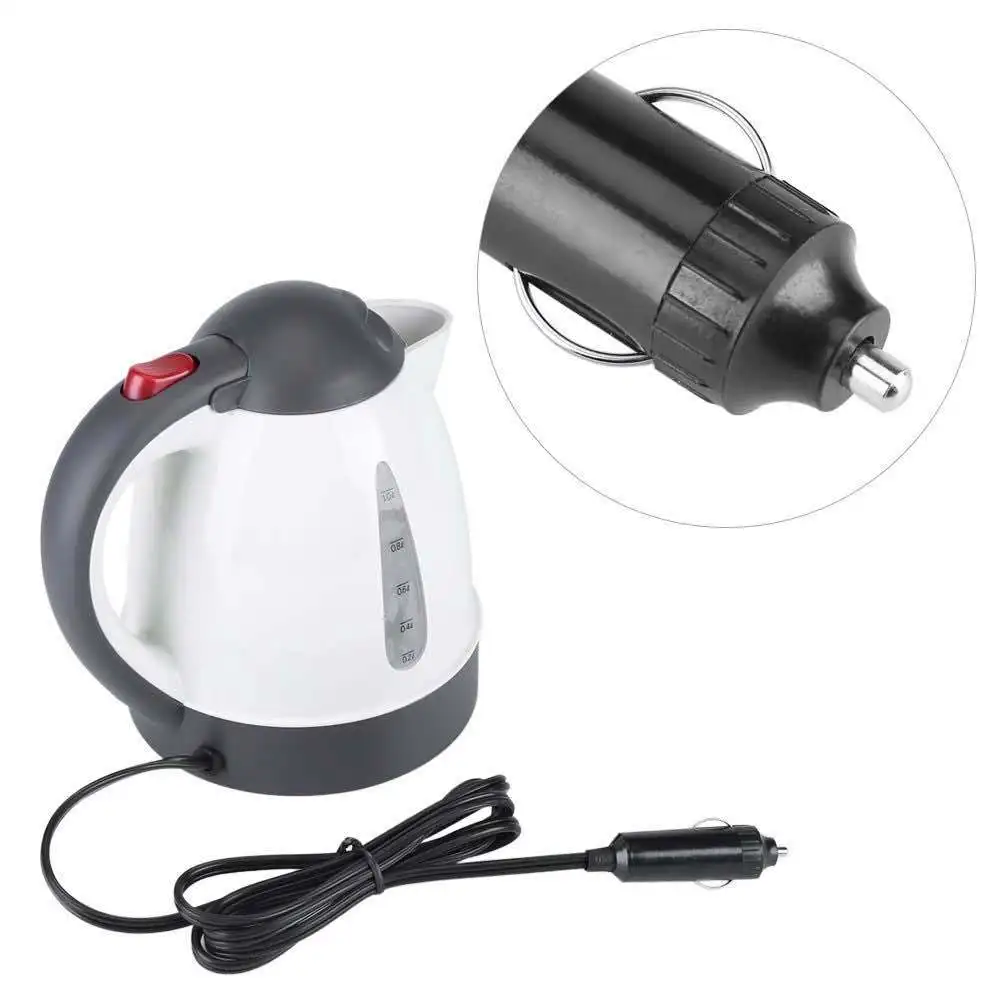 

1000 ML Car Hot Kettle Car Truck Water Heater Auto Shut-Off 12/24 V Stainless Steel Kettle 250 W Tea Coffee Kettle Fast Boiling