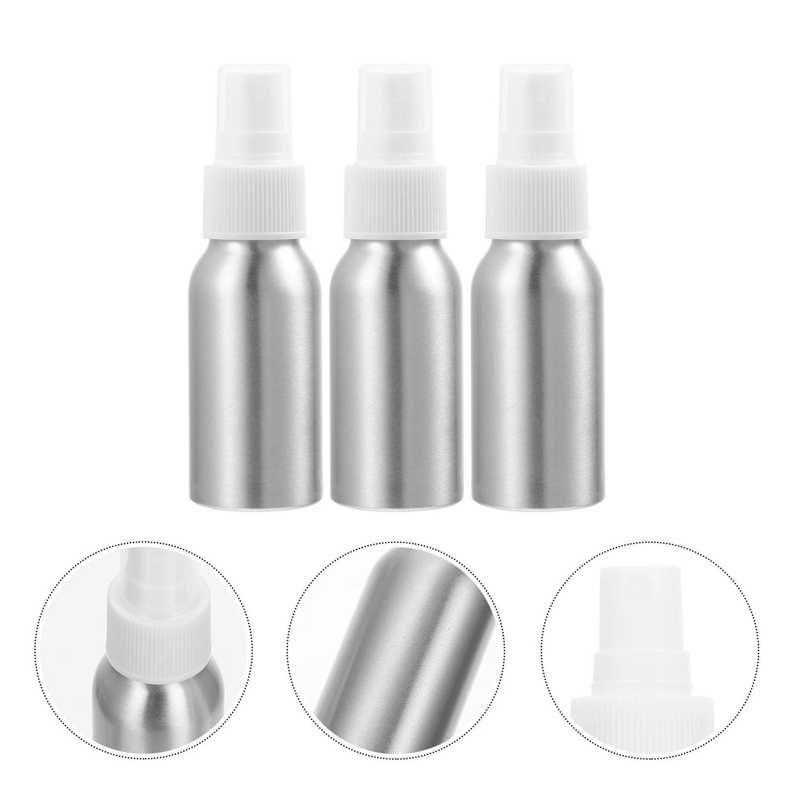 

3Pcs Spray Bottle Aromatherapy Dispenser for Essential Oils Perfume Bitters Refillable Aluminum Atomizer Travel Size Cocktail