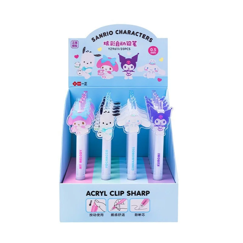 

8/20 шт. Sanrio Kuromi Melody Cinnamoroll механический карандаш с героями мультфильмов 0,5 мм автоматическая ручка для рисования и письма школьные и офисные принадлежности