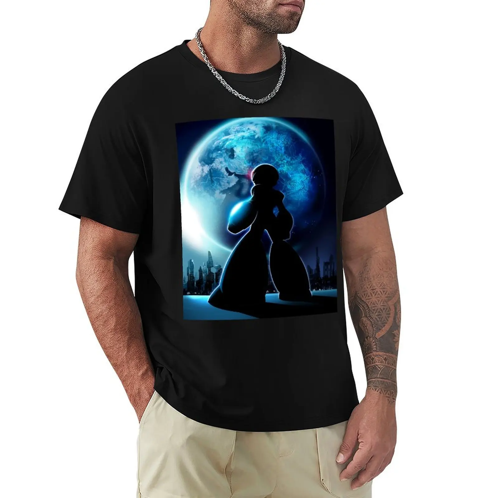 

mega man art T-Shirt football t shirt summer top shirts graphic tees t shirt men 100℅ cotton