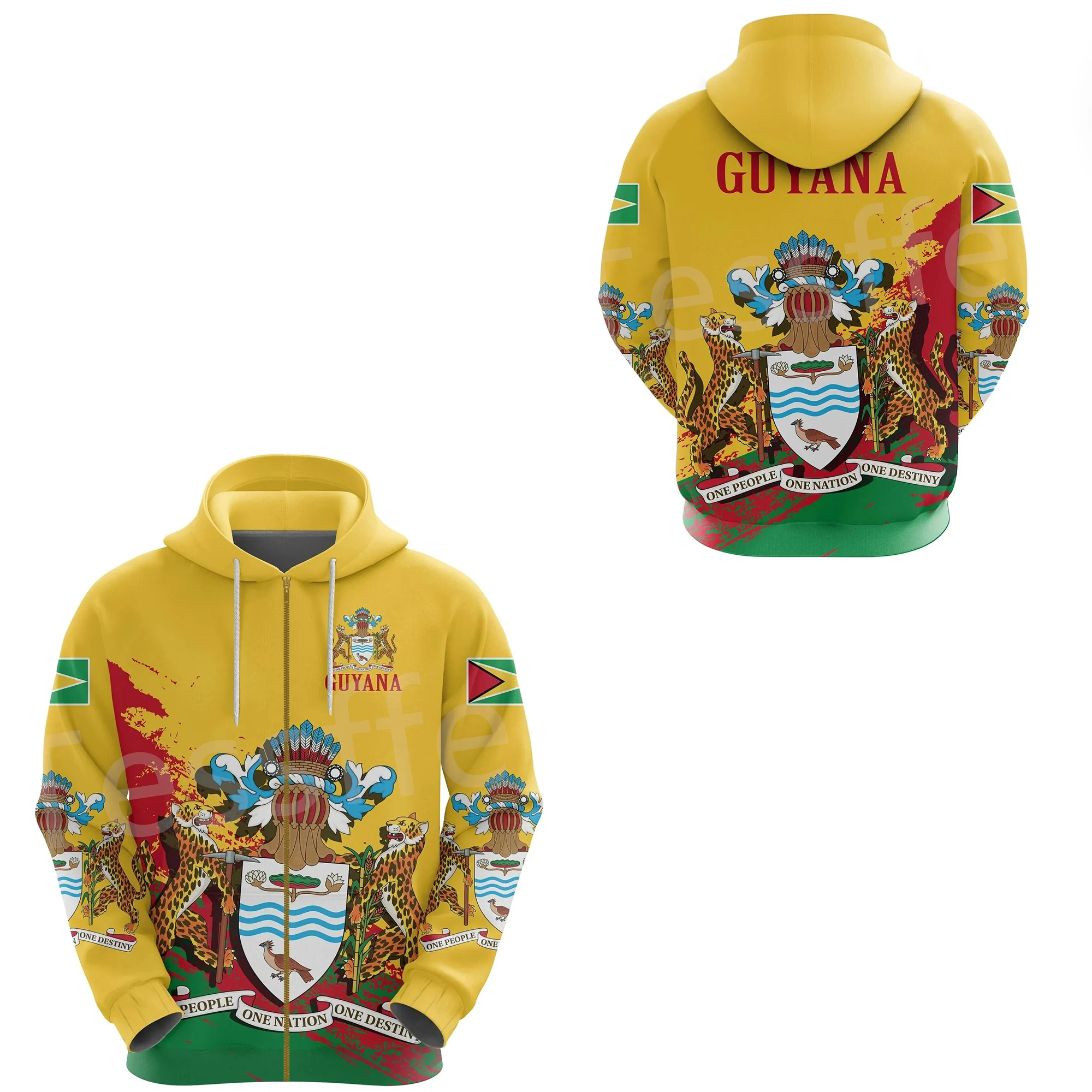 

Tessffel South America County Guyana Flag Tribe Tattoo Retro Tracksuit 3DPrint Men/Women Pullover Casual Funny Jacket Hoodies 8