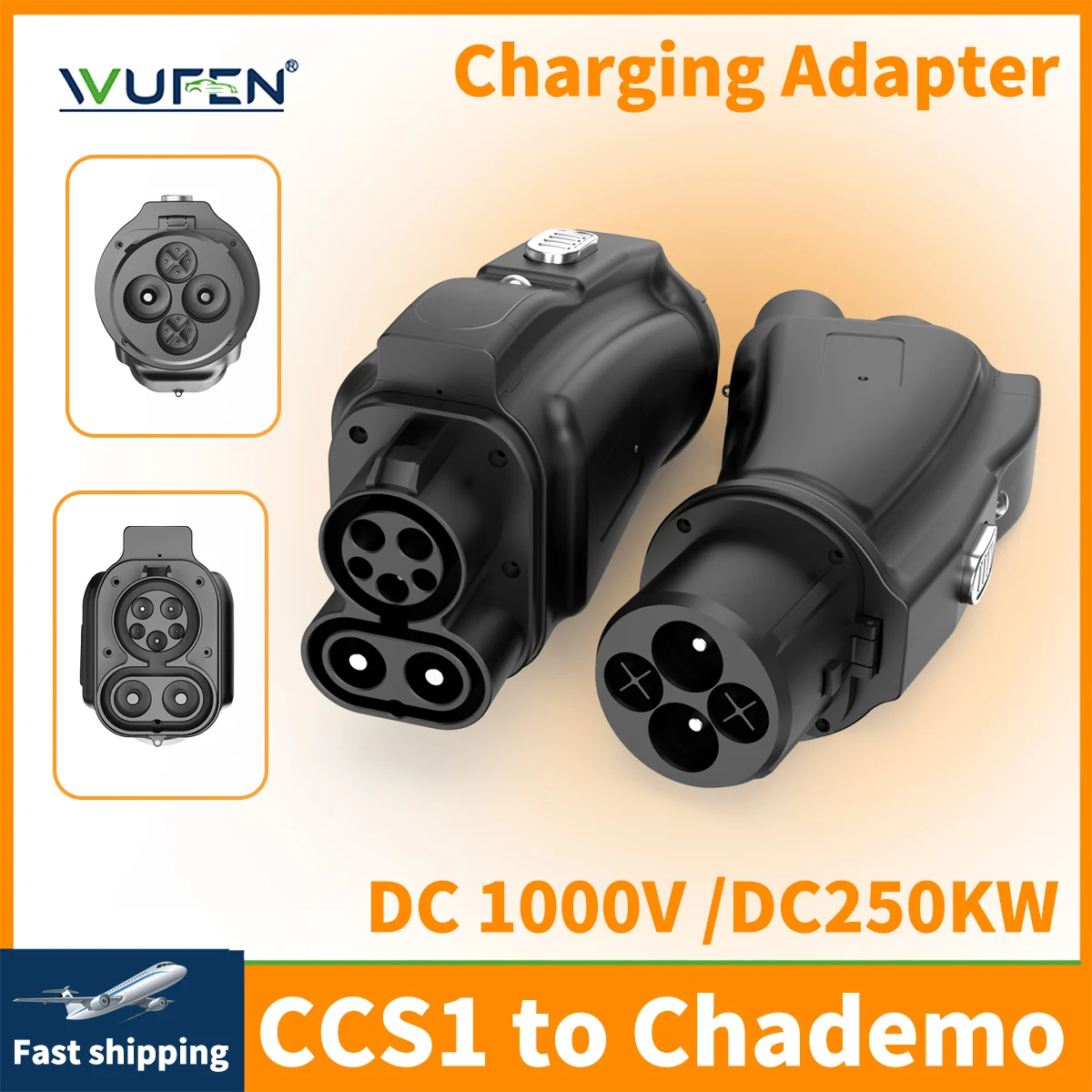 

Адаптер WUFEN CCS1 к ChadeMo ev 250A Fast EV Car CCS combe 1 Разъем для электромобиля Зарядная станция постоянного тока 1000 В для японского автомобиля