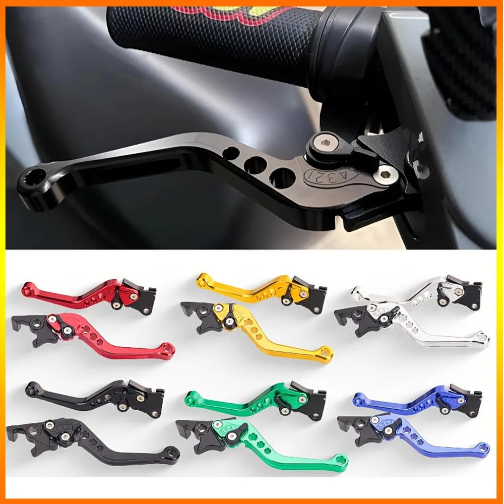 

Red Blue Motorcycle Adjustable Brake Clutch Levers, CNC Motorbike Brake Lever, Handle Bar, Motor Grips, Modified Parts