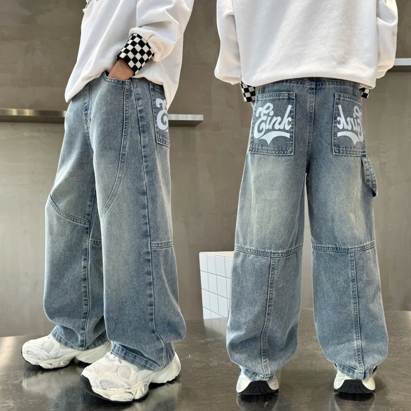 

Boys' Jeans Spring Kids Trousers 2026 New Children Stylish Retro Long Pants, Clothing Collection