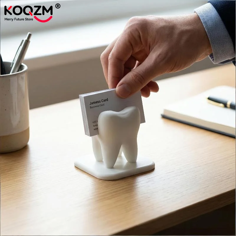 Creative Teeth Styling Business Card Storage Box Clinic Front Desk Display Stand Desktop Decoration Ornaments