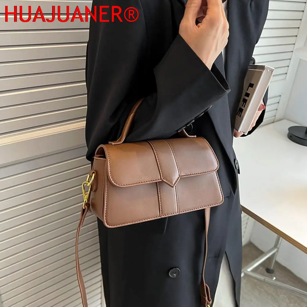 

Small Crossbody Bags With Top Handle For Women 2023 Trend Designer Flap Female Shoulder Bag PU Leather Ladies Handbags