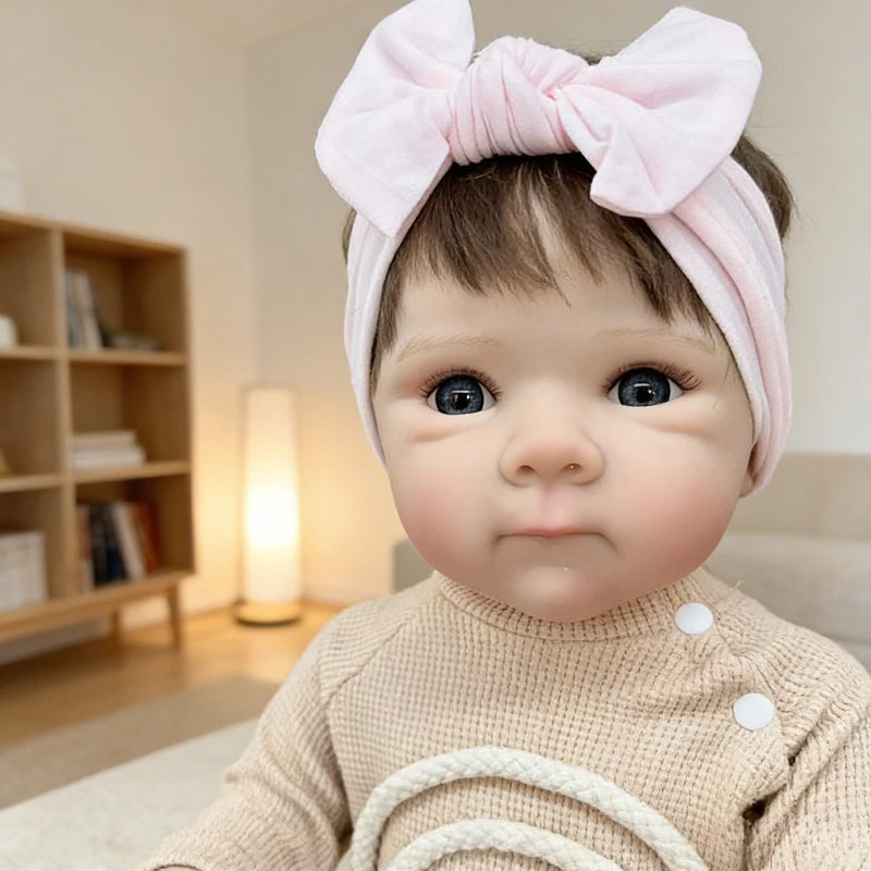 48cm Neugeborenen-Größe Reborn Bettie Lebensechte Weiche Baby-Mädchenpuppe Kann als Badespielzeug Verwendet Werden