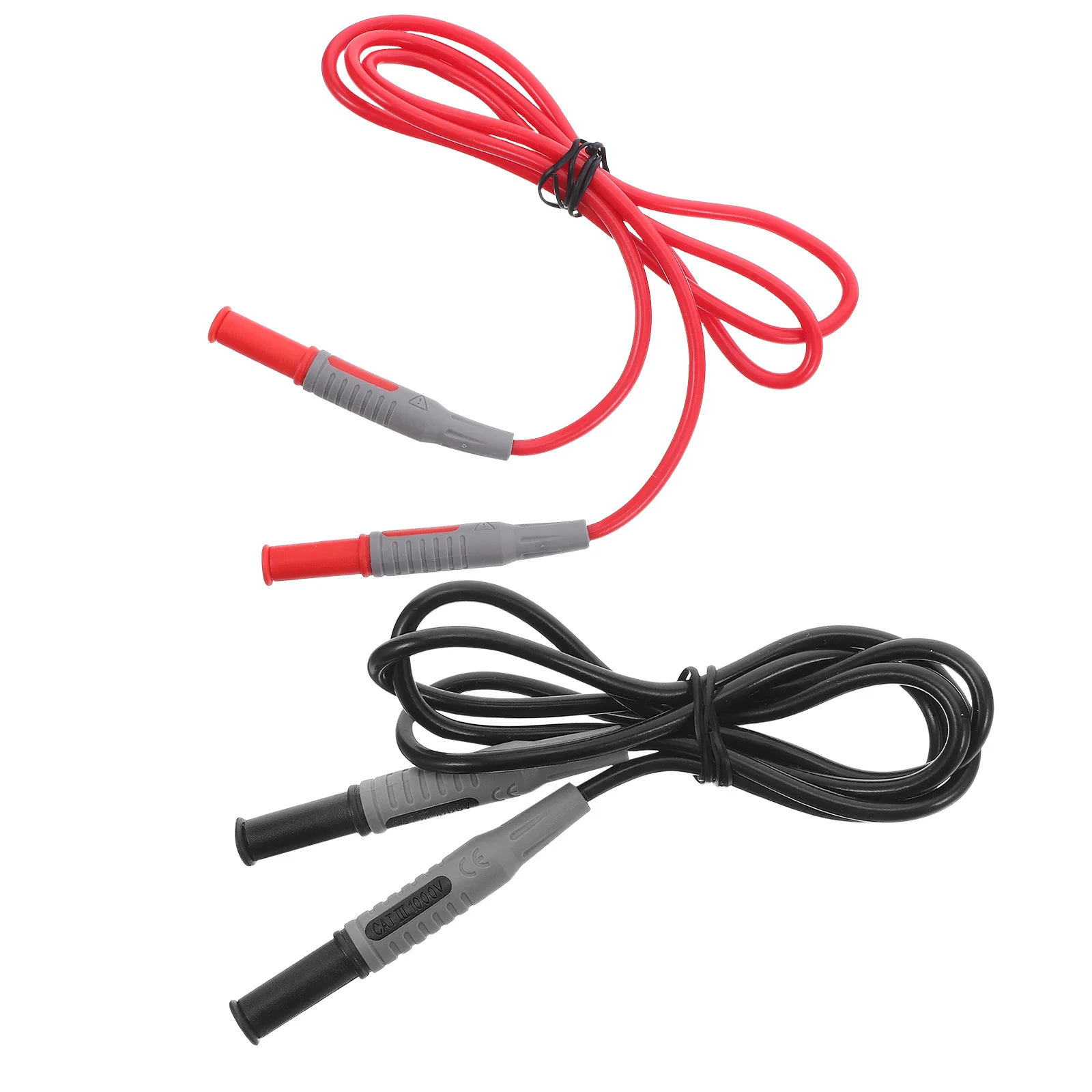 

2Pcs Multimeter Test Leads Kit Dual Color Flexible Electrical Test Probes Wire Tester Probe Stable Connection Cable for Auto