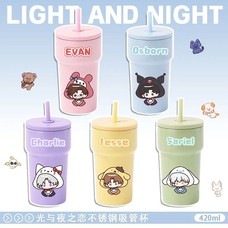 

Свет и ночь, аниме 2025, игра Cos Charlie Sariel Jesse Evan Osborn, 420 мл, чашка для льда из нержавеющей стали 304 с высоким уровнем исчезновения