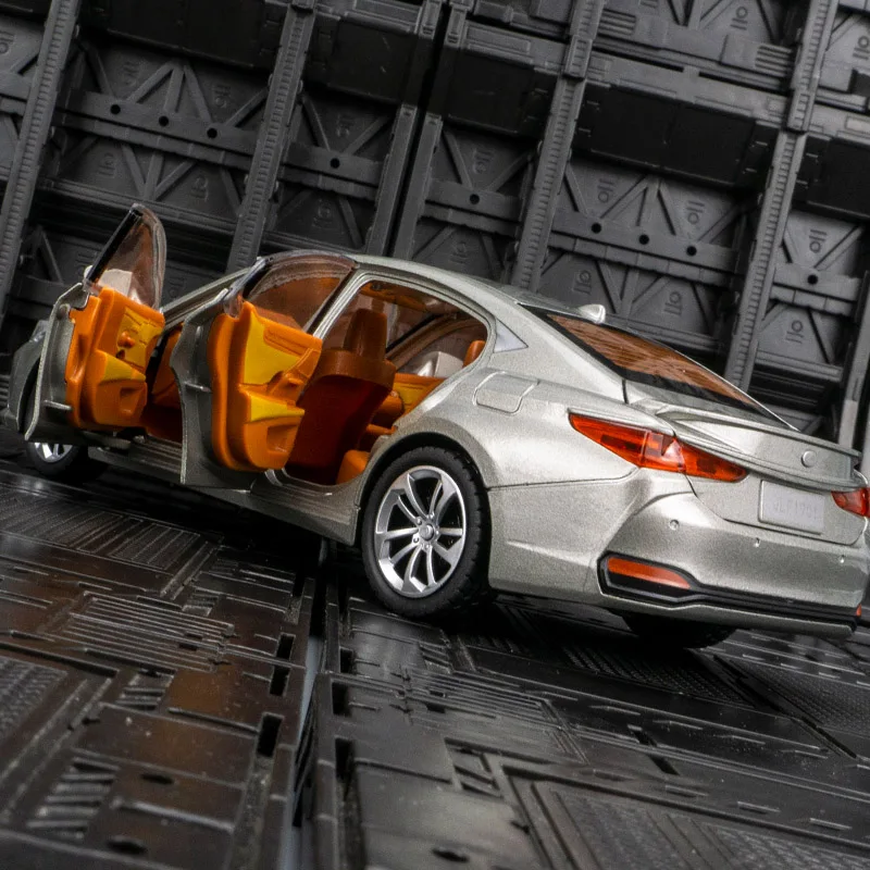 Modelo de coche de aleación Lexus ES300H 1:24, colección de adornos, juguetes eléctricos de metal para niños, puertas y capó de motor, maletero se puede abrir