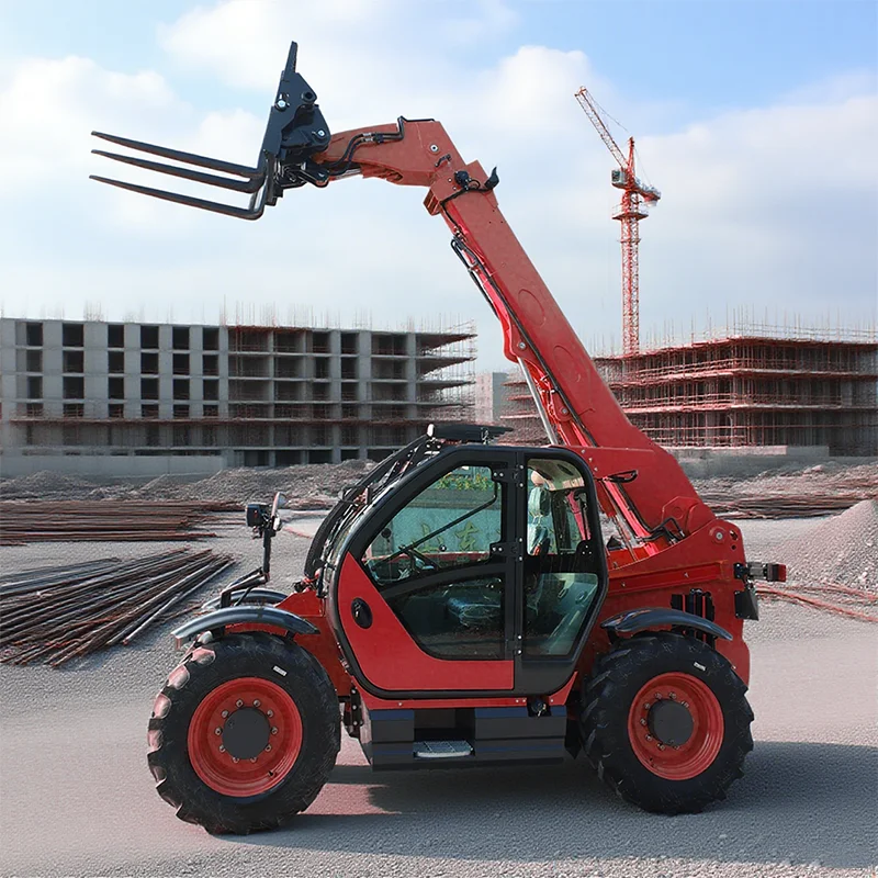 

Free Shipping!! Mini Telescopic Loader Compact Loader Rotating 4X4 Telehandlers Crane 1Ton 2 Ton Telescopic Wheel Loader Price