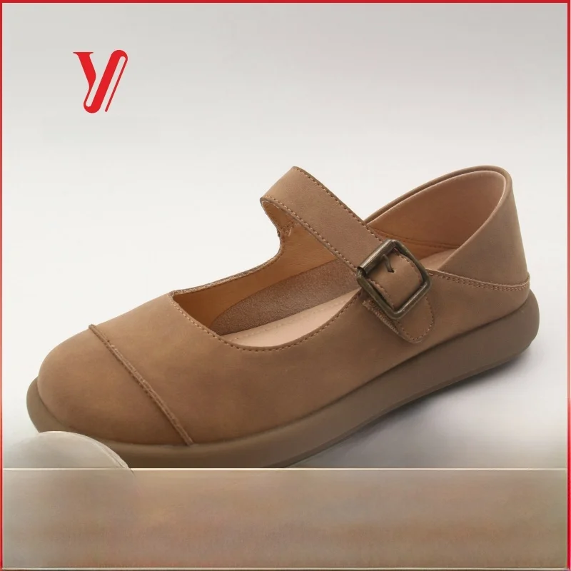 

Comfortable Soft Bot Mary Jane Women's oes Magic Tape Closure Casual Faion Single oes Leather Inner Youth And Middle...