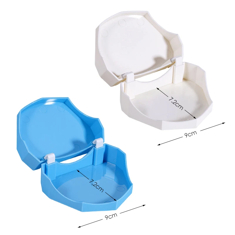 1pc Dental Planting Split Mold Box Plastic Dental Implant Parting Box Model Tray Base White Blue Dentist Tools