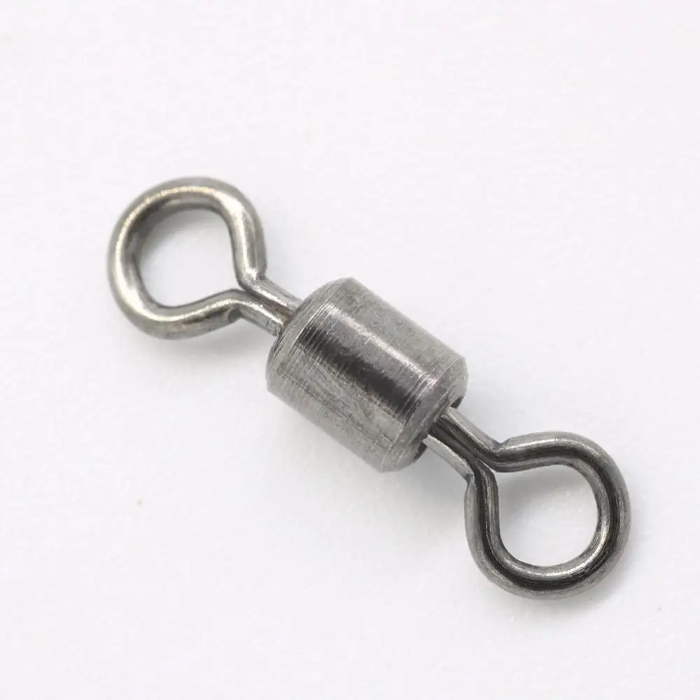 

200/100 PCS Ball Bearing Swivel Solid Rings Stainless Steel Fishing Connector Freshwater Saltwater Fishing Supplies Fishing Tool