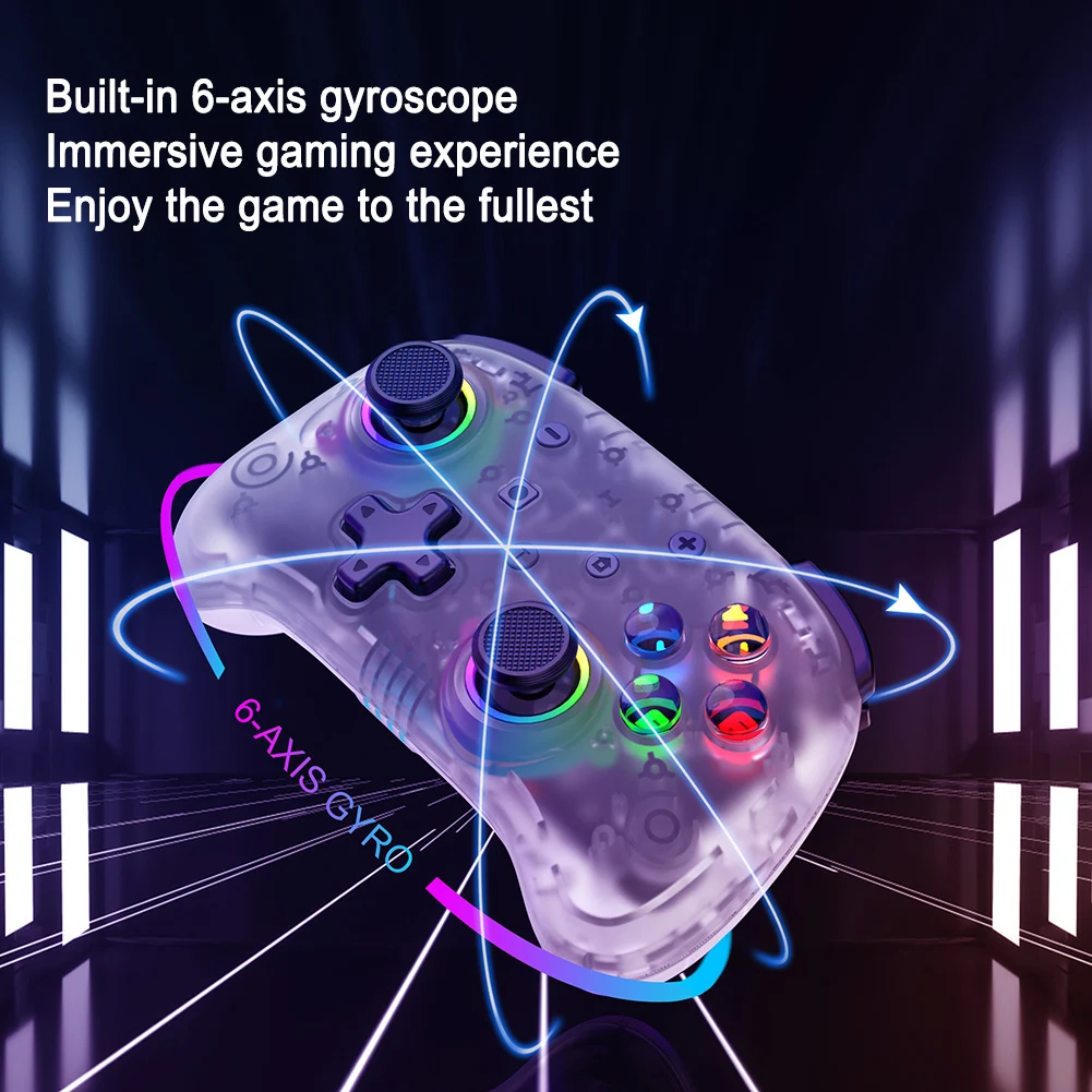 จอยสติ๊กไร้สาย KS39B จอยสติ๊กพร้อมเทอร์โบ/ไจโร6แกน/จอยสติ๊กสำหรับเกมแพดเกมแพด Nintendo Switch/OLED/Lite Joy-Pad