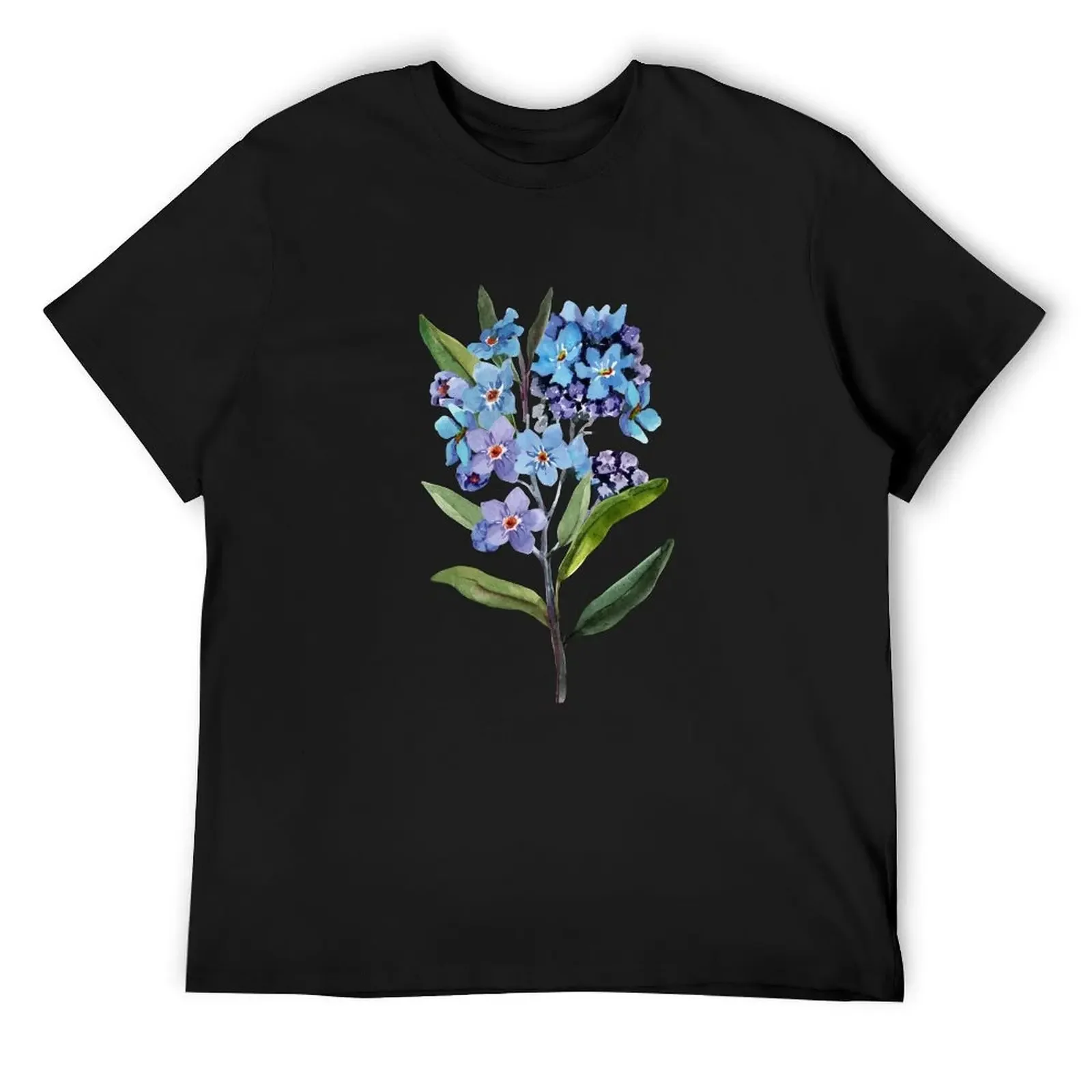 forget me not T-Shirt plain blacks t shirt men 100℅ cotton