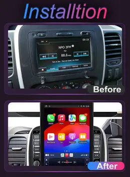 Car Radio Android For Renault Trafic 3 14-21 For Opel Vivaro B GPS Navigation For Tesla Style 9.7 Inch AutoMotive Touch Screen