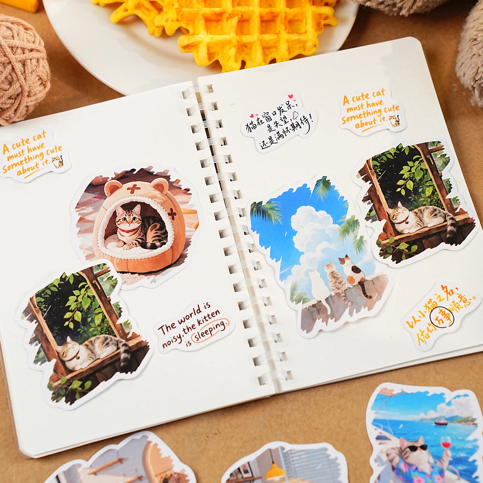 Etori Life My Healing Series ملصقات بنمط ملصقات فنية على شكل حيوانات لطيفة على شكل رسوم كرتونية يمكنك صنعها بنفسك للكمبيوتر المحمول، زجاجة مياه، ألبوم صور، حقيبة ورق هدايا، أدوات مكتبية للطلاب، ملصقات صغيرة #6