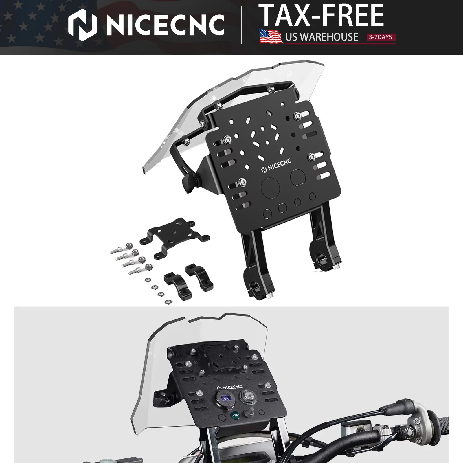 

For KTM EXC XCW EXCF XCWF SX SXF XC XCF Husqvarna TE FE TC FC EX FX Beta RR GasGas EX EC MC F GPS Mount Bracket Mini Fairing Kit