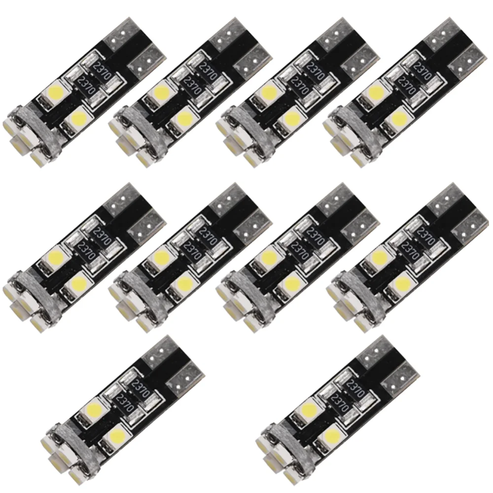 

10pcs T10 Auto Led Light Interior Tail Bulb White DC 12V 1210/3528 8SMD Backup Parking Lamp Dome Reading Reverse Lighting