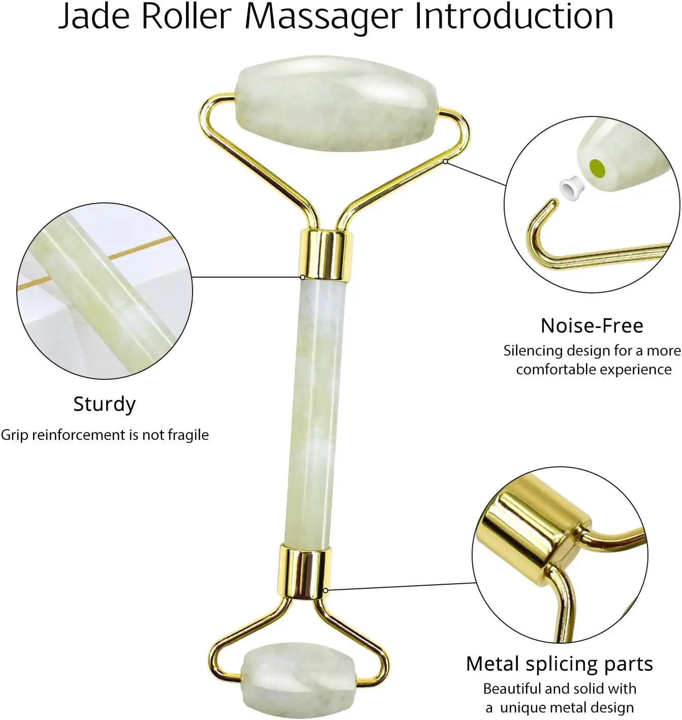 Rodillo de Jade de dos piezas, herramientas faciales, rodillo Facial y juego Gua Sha para hinchazón y enrojecimiento, rutina para el cuidado de la piel