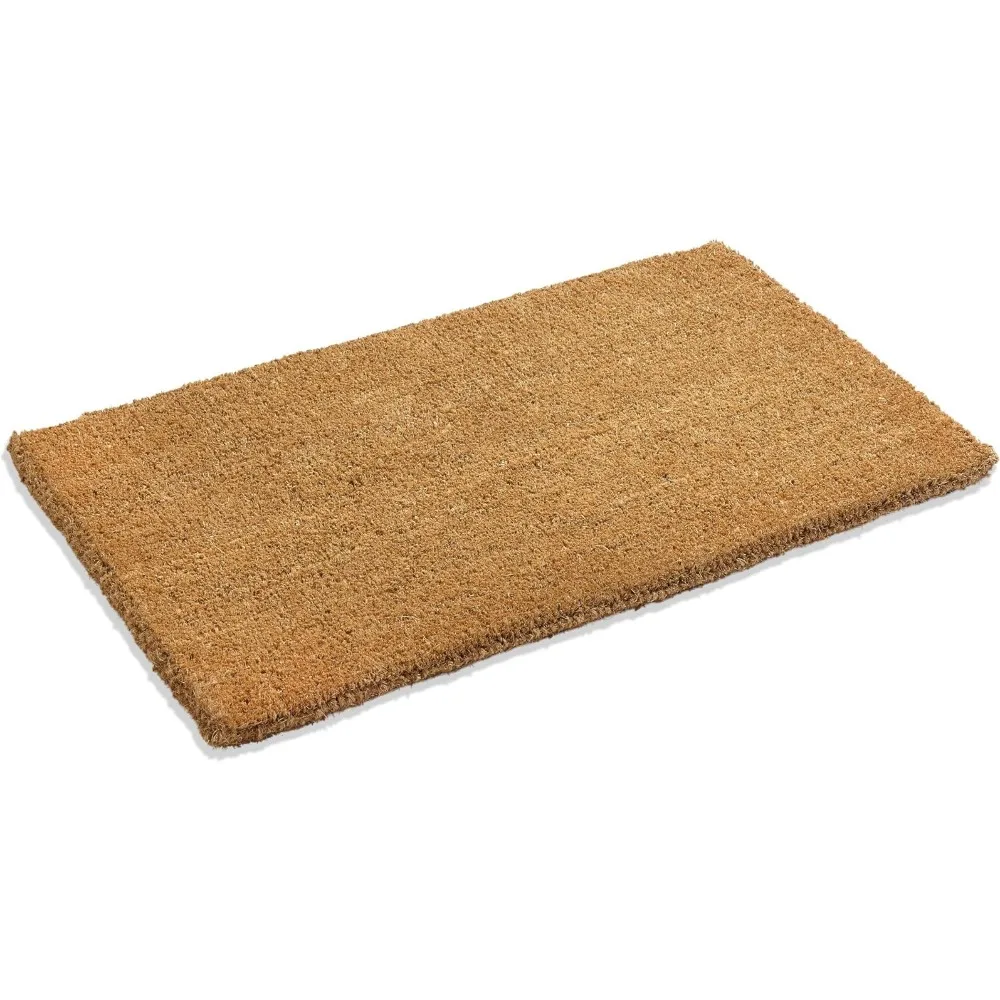 

Coco Coir Doormat Natural Woven - Extra Thick 1-Inch, Heavy-Duty, Indoor Outdoor, No Vinyl Backing for Front Door, Entryway