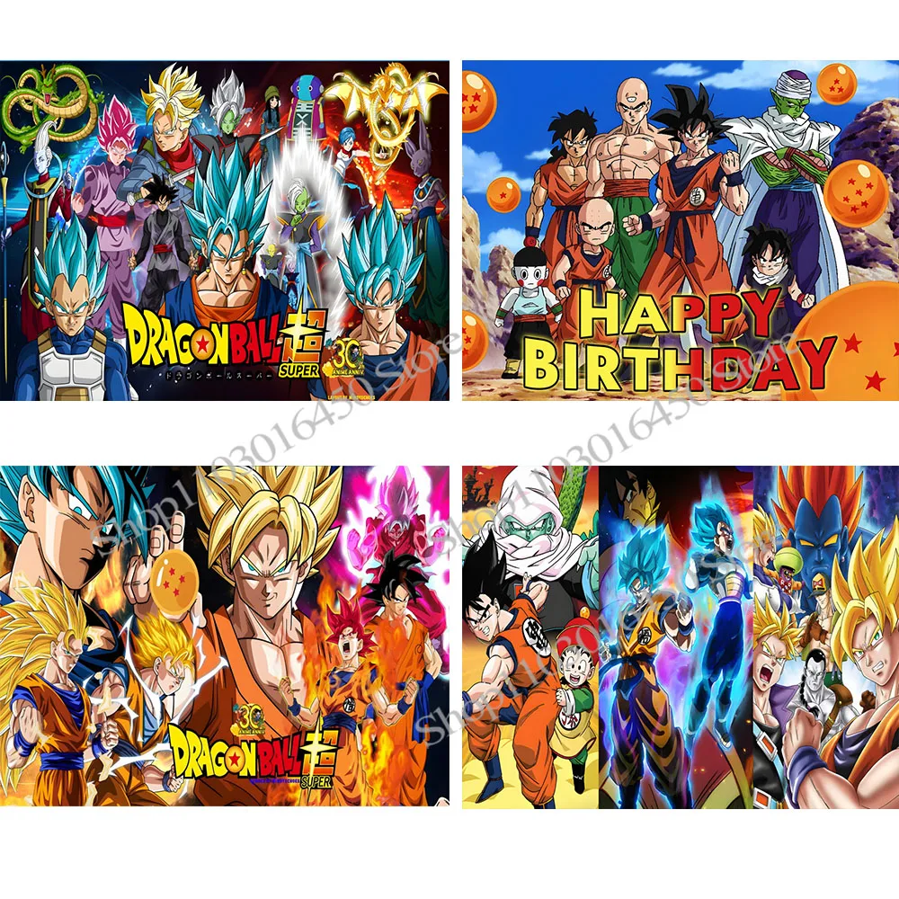 Bandai De Dragon Ball Achtergrond Voor Jongens Verjaardagsfeestje Custom Kids Fotografie Achtergrond Foto Baby Douche Banner Decors