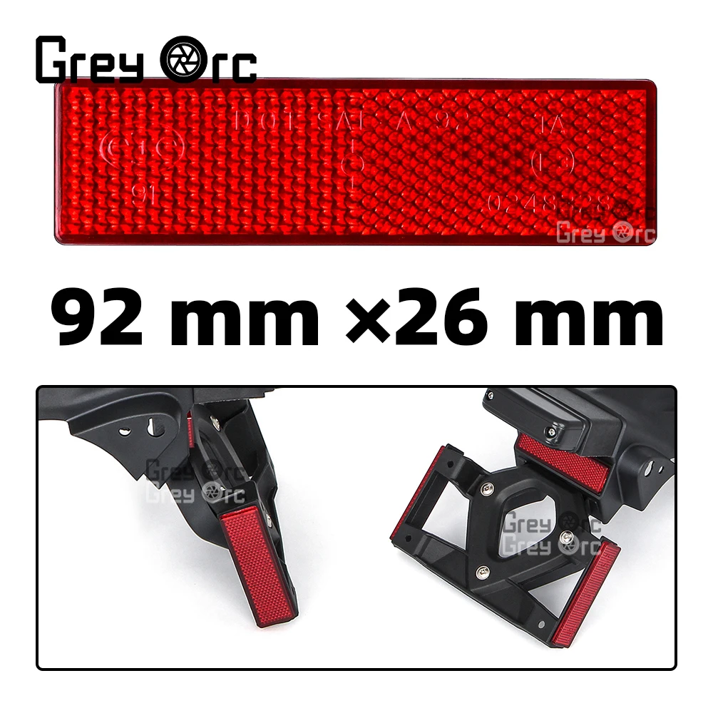 

92 * 26mm Motorcycle Reflector Rectangular Safety Sign Signal Strip For BMW S1000RR S1000R K1600 GT/GTL R 900 RT R 1200 R nine T