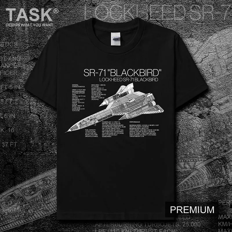 US Air Force SR-71 Blackbird Reconnaissance Aircraft T-Shirt New 100% Cotton O-Neck Summer Short Sleeve Casual Mens T-shirt