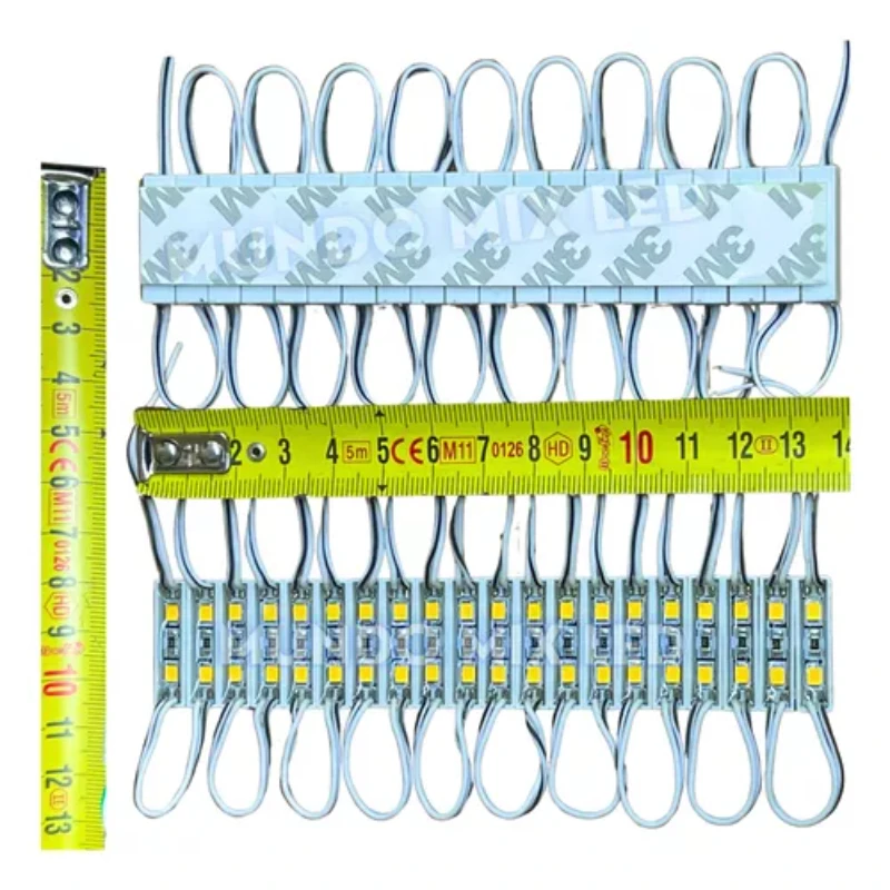 200pcs Mini  Module 12v Ip67 5050 2led Warm 3000k 27mm    Strip