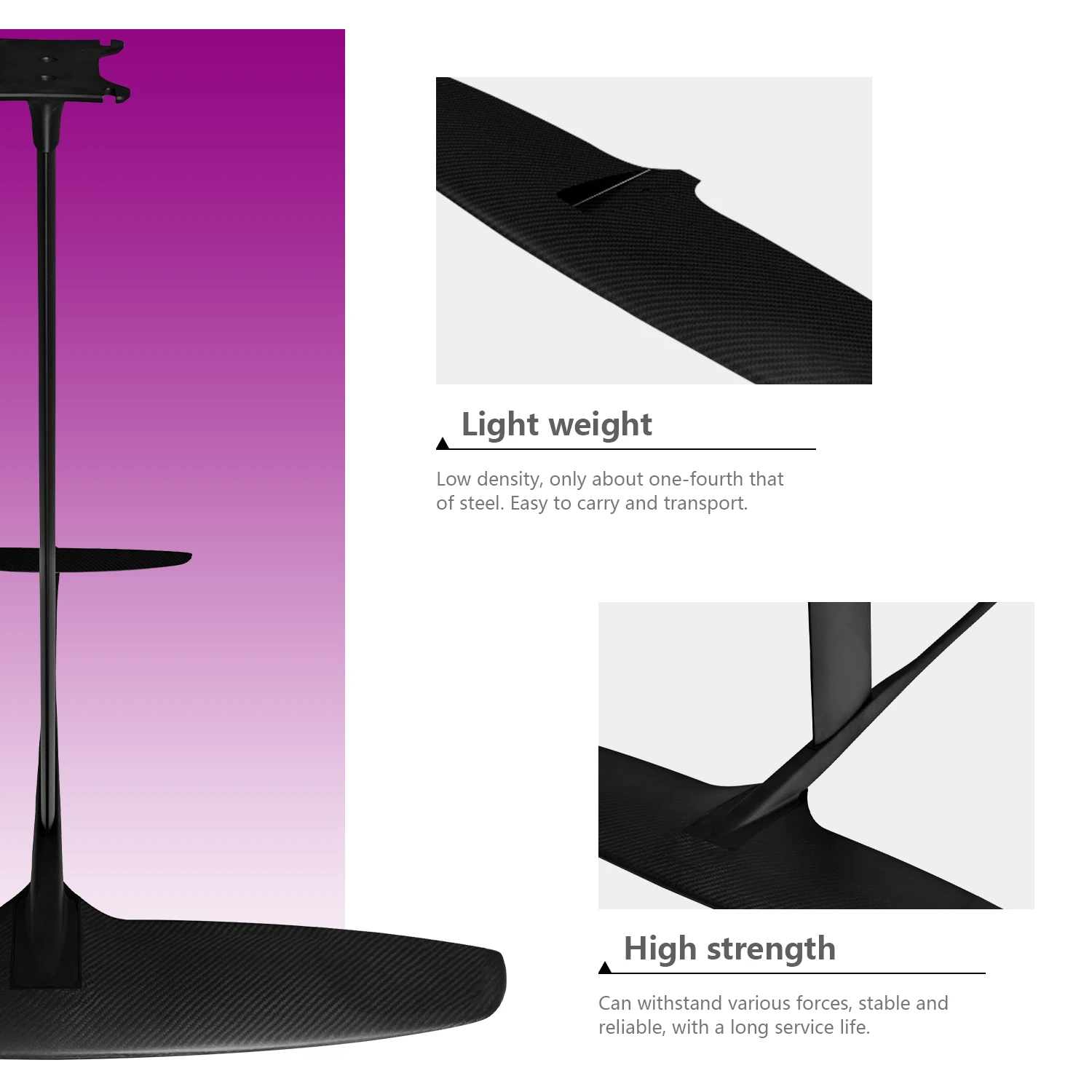 Stock Hydrofoil PNG1150 Ultralight Carbon Fiber Downwind Kitesurfing Wing Foil Electric Motor Surfboards For Downwind