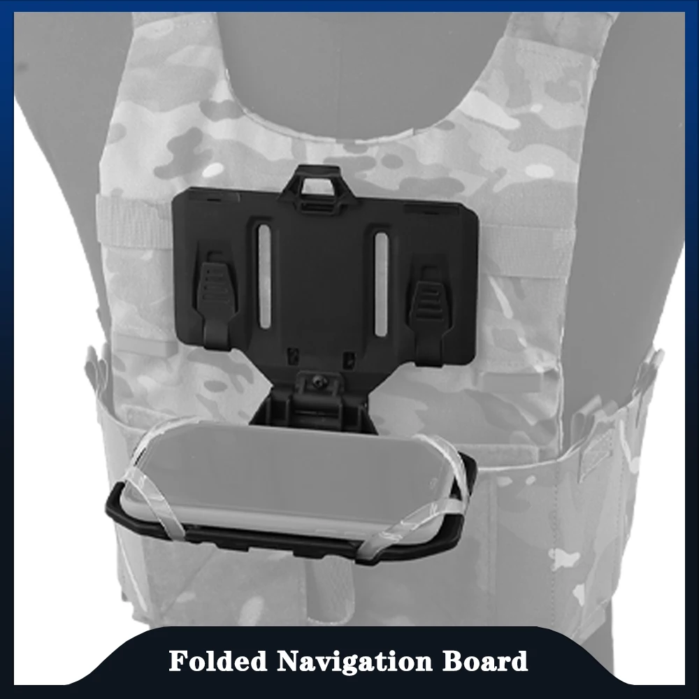 

Folding Navigation Board Tactical MOLLE CS Military Airsoft Map Case Admin Panel Mobile Phone Holder for Screen Size 4.7-6.7in