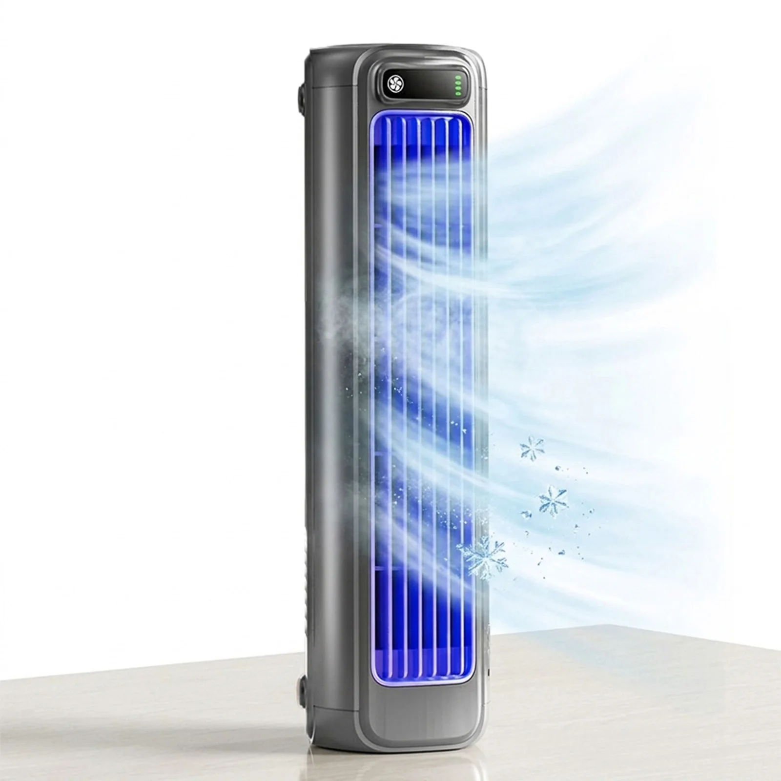 Wall-Mounted Bladeless Cooling Fan 2000mAh Quiet Circulating Fans USB Rechargeable Air Cooler for Bedroom&Kitchen&Office&Home