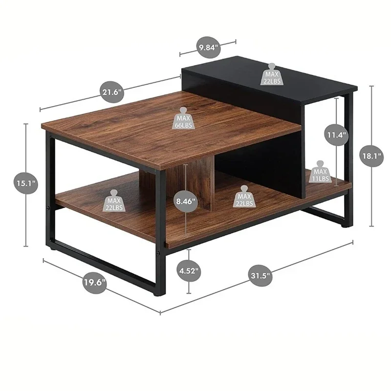 

Простой современный журнальный столик для гостиной, простой чайный столик, практичный журнальный столик, небольшая мебель.
