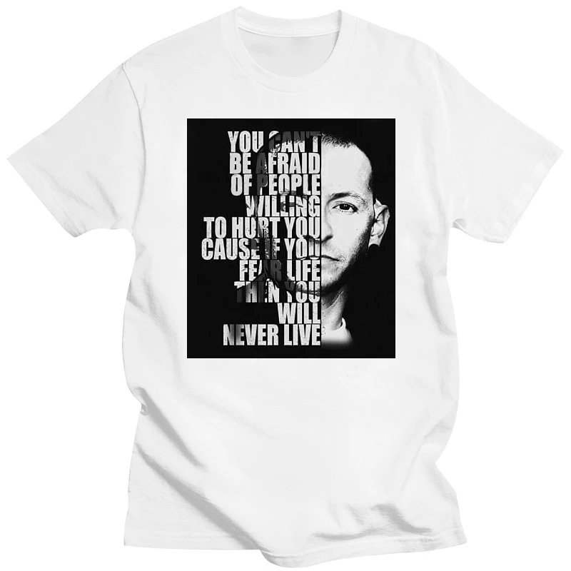 Chester Bennington You Can Be Afraid Of People T Shirt Black Cotton Men S 4Xl