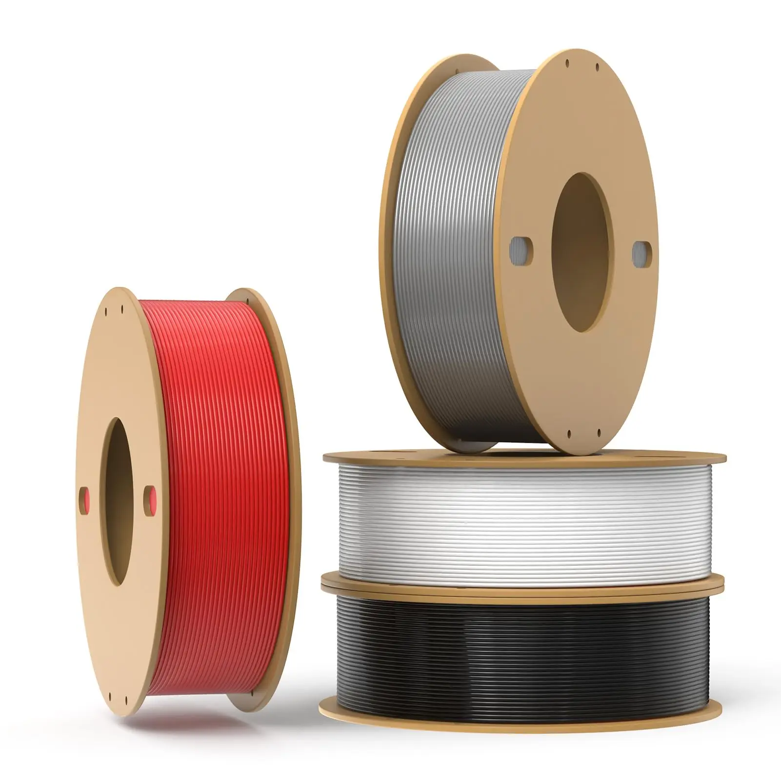 

Нить для 3D-принтера PETG 1,75 мм, 4 упаковки, нить PETG, картонная катушка для 3D-печати, 0,25 кг (0,55 фунта) на катушку, 1,75 мм D